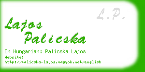 lajos palicska business card